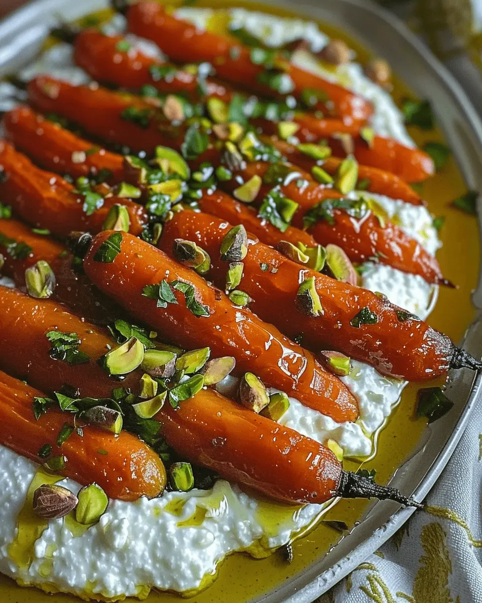 Roasted Carrots with Whipped Ricotta and Hot Honey 8 4 min 2