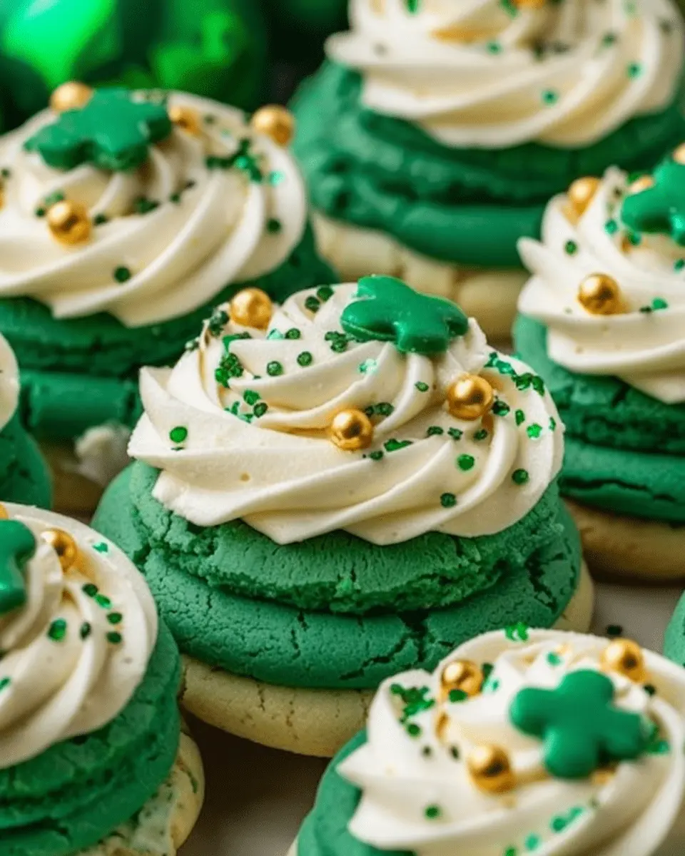 St. Patrick’s Day Green Velvet Cookies