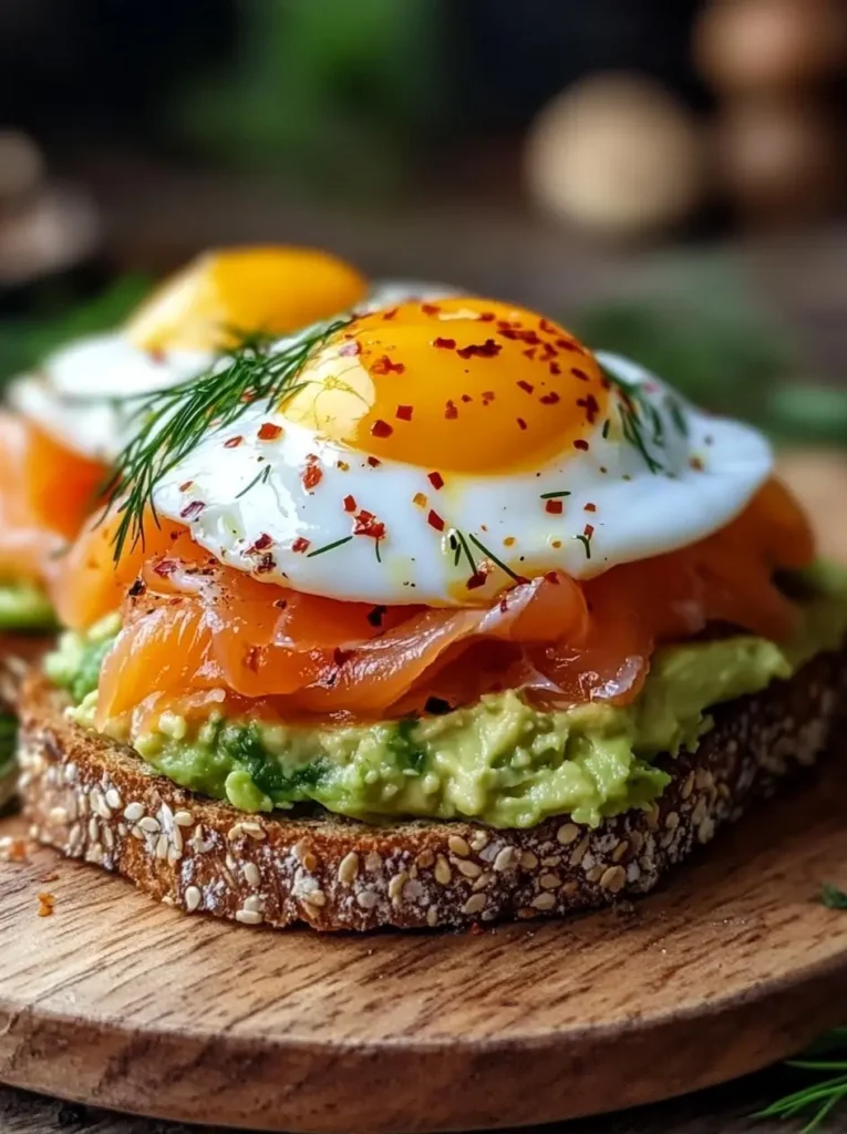 Avocado Toast with Poached Egg and Smoked Salmon min
