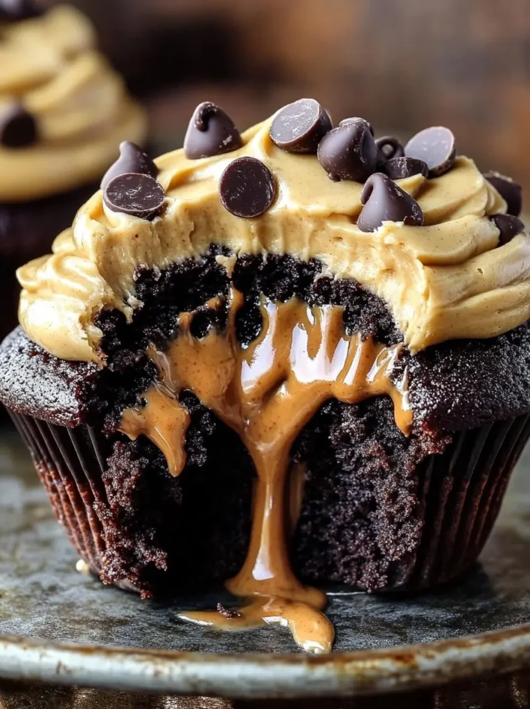 Gooey-Peanut-Butter-Lava-Cupcakes