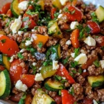 Mediterranean Ground Beef Stir Fry