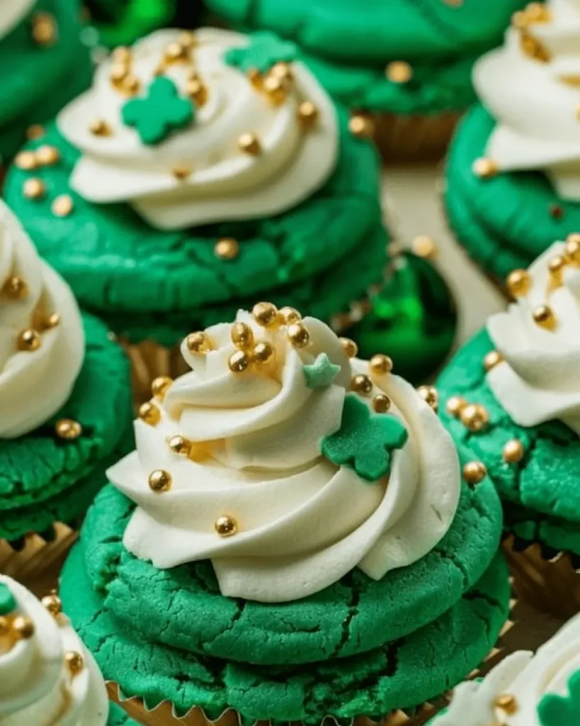 St. Patrick’s Day Green Velvet Cookies