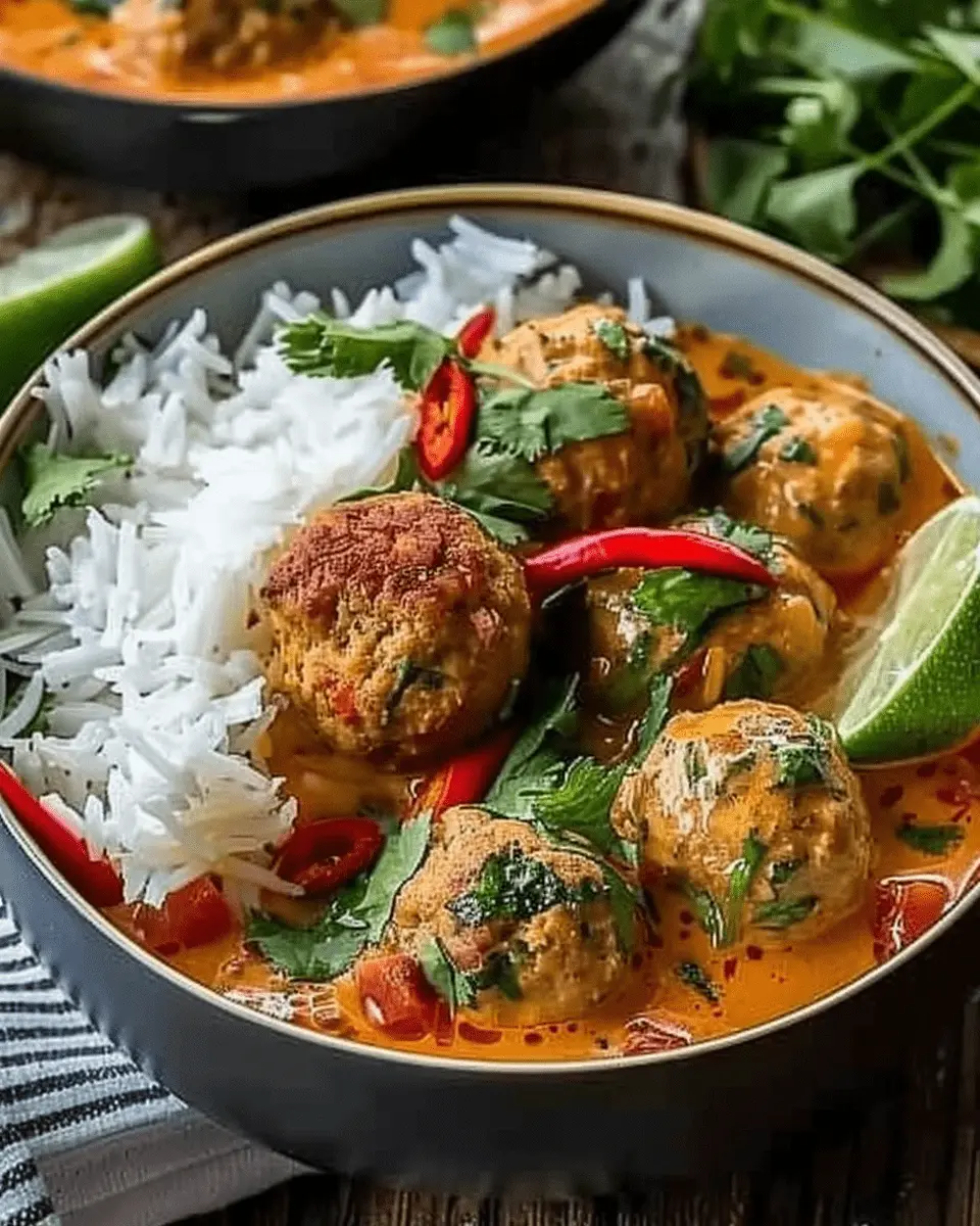 Thai Chicken Meatball Curry 