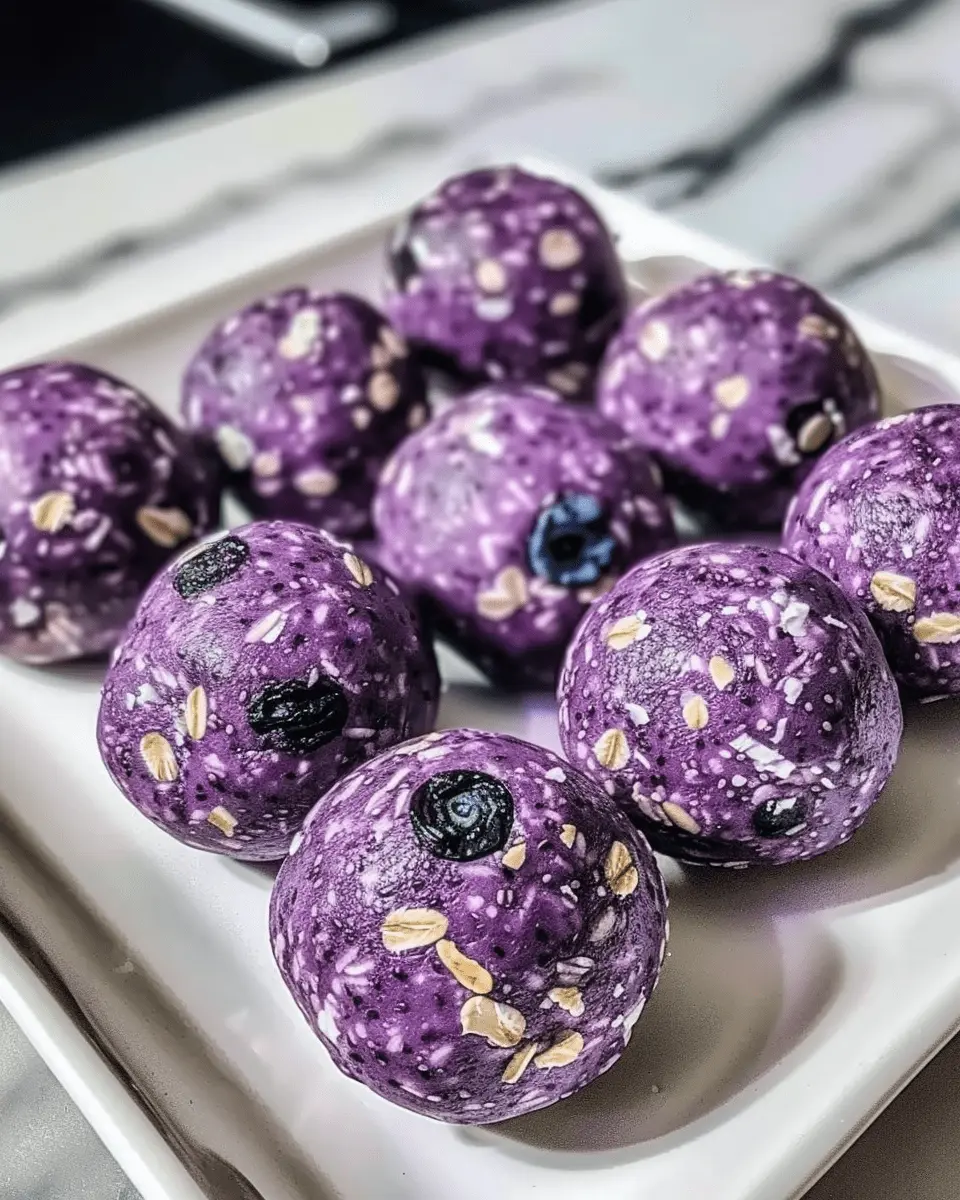 No-Bake Lemon Blueberry Protein Bites