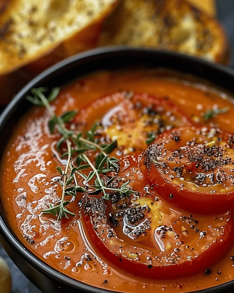 Creamy Roasted Tomato and Garlic Soup 8 4 min 12