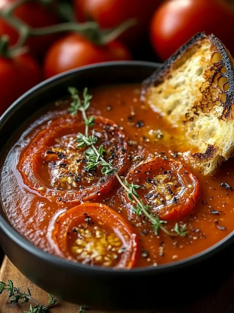 Creamy Roasted Tomato and Garlic Soup 1