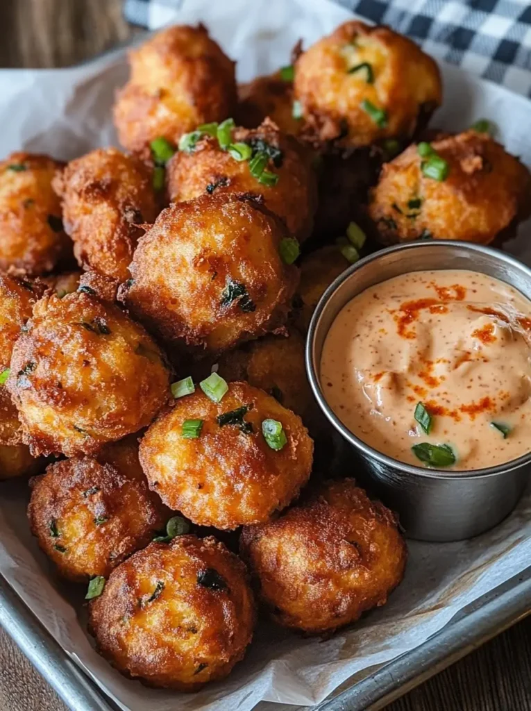 Spicy Crawfish Hush Puppies with Creole Dipping Sauce 1