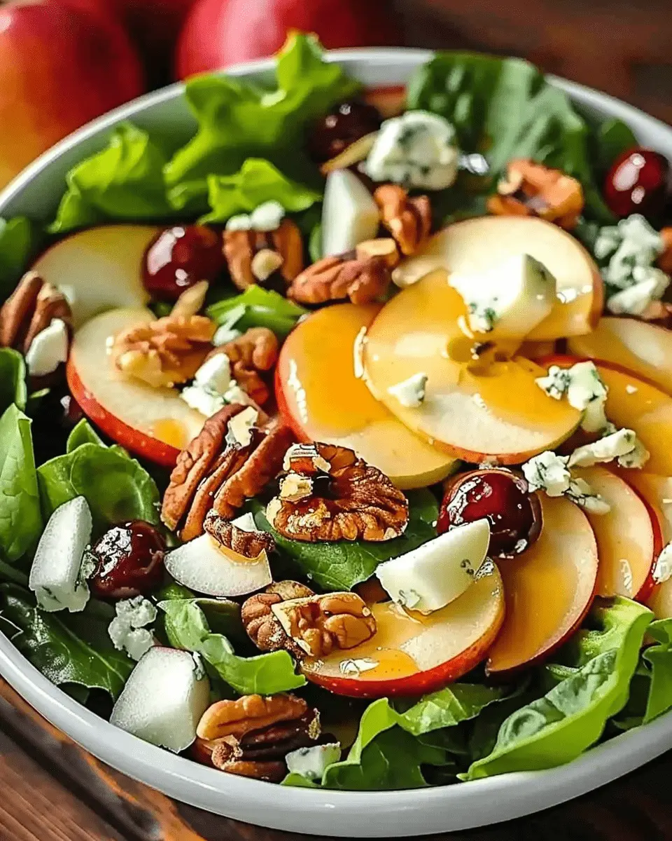 Apple Walnut Salad with Maple Dijon Vinaigrett