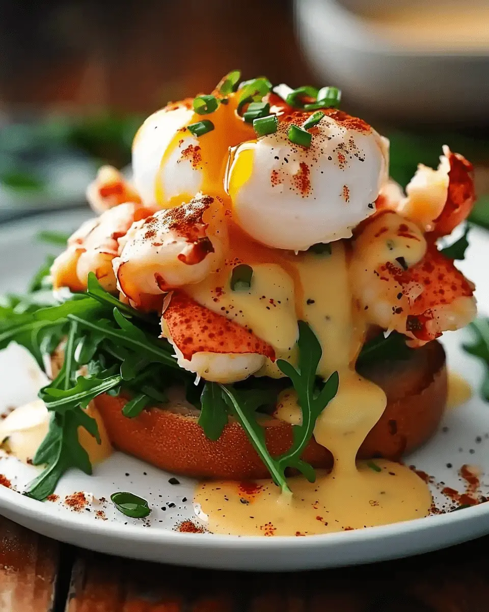 Bay Lobster Eggs Benedict with Cajun Hollandaise