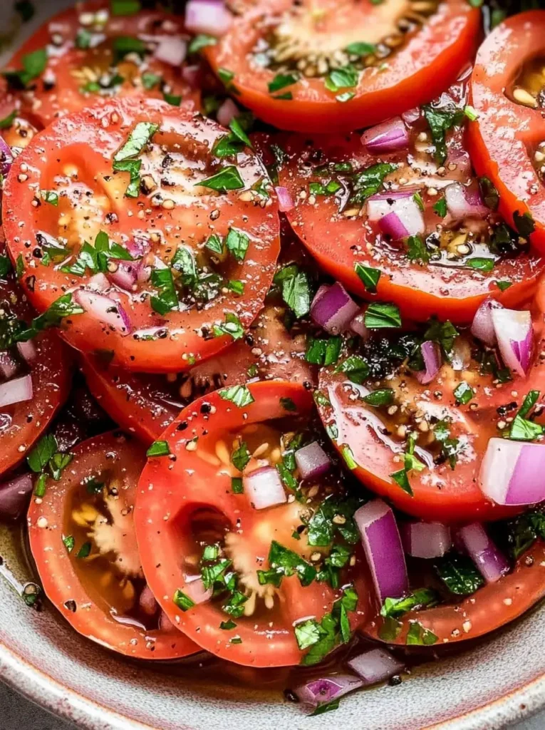 Delicious Marinated Tomato Salad 1
