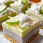 Refreshing No-Bake Chia Pudding Bars with Zesty Coconut Lime Flavor