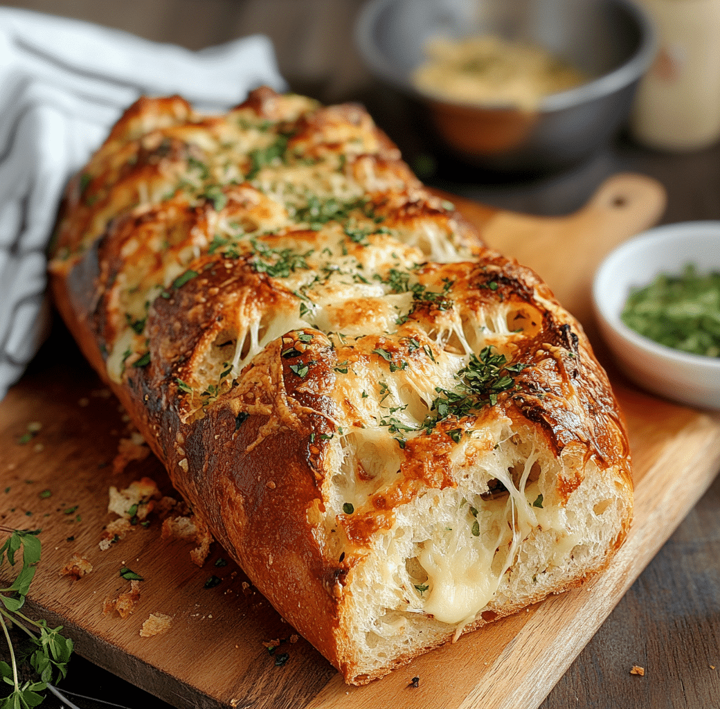 Delicious Italian Herbs Cheese Bread Recipe 3 Cooking Process