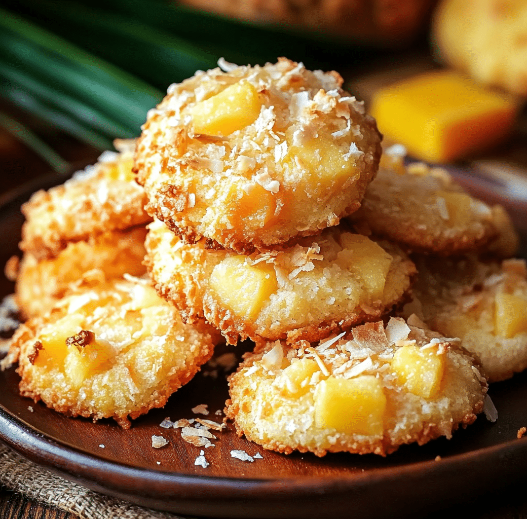 Hawaiian Pineapple Coconut Cookies: A Tropical Delight 4 Serving Suggestion