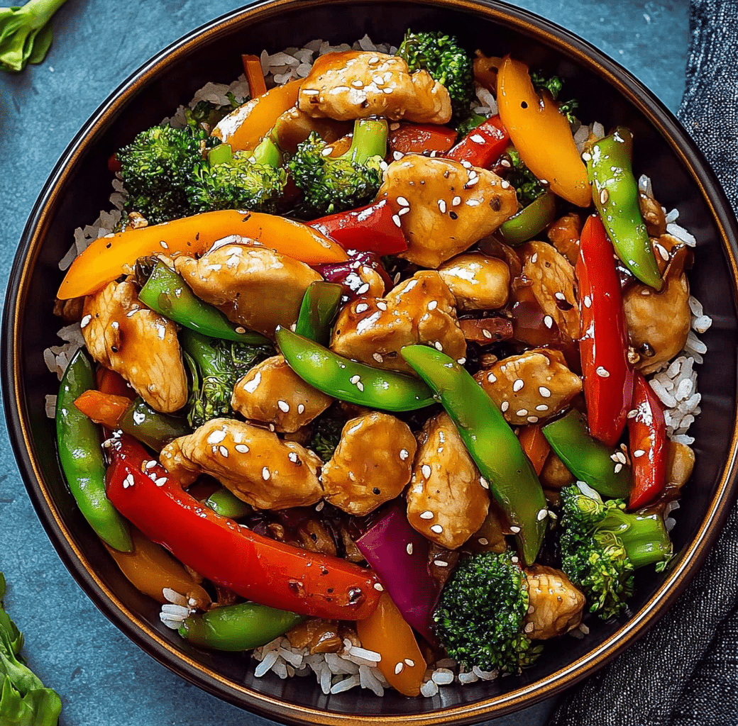 Colorful Teriyaki Chicken Stir-Fry with Rainbow Veggies 5 Recipe Introduction Image