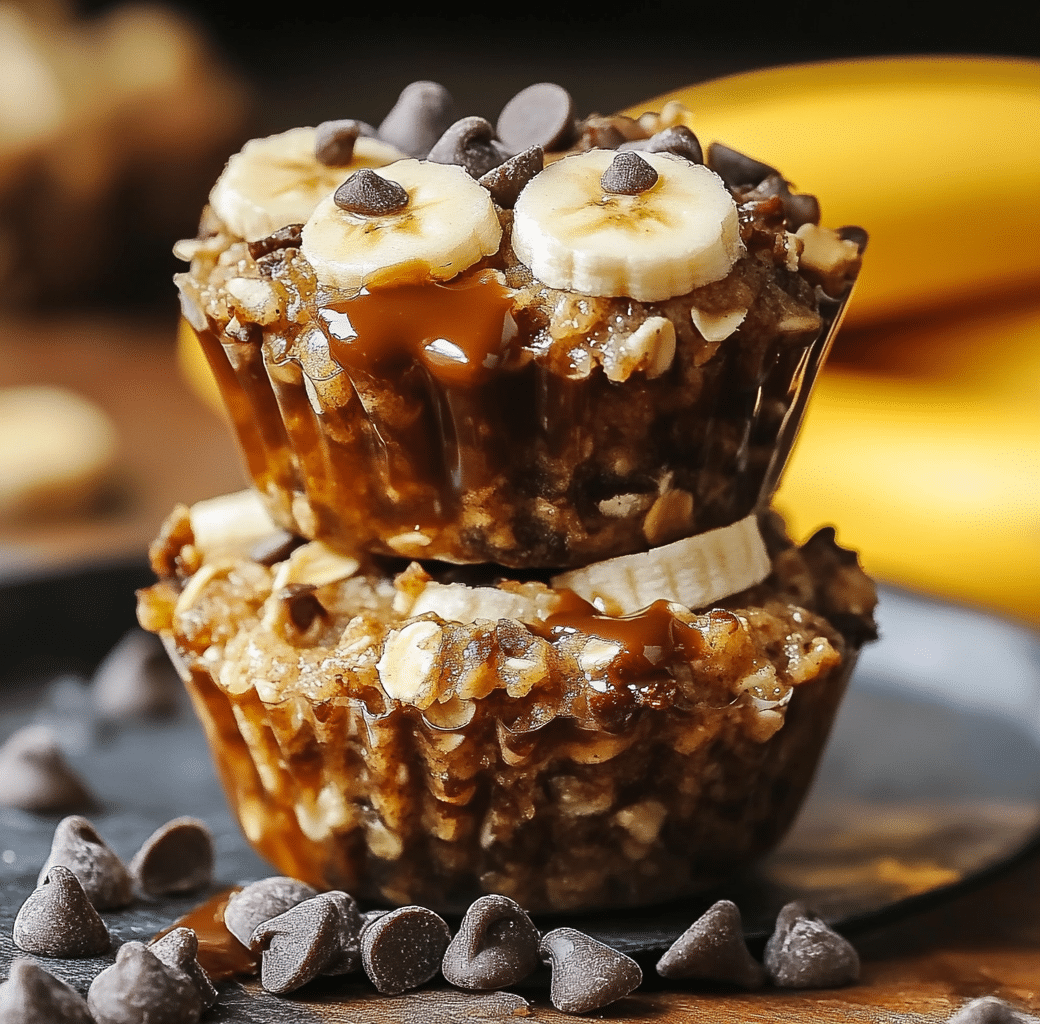 Peanut Butter Banana Baked Oatmeal Cups Recipe 3 Cooking Process