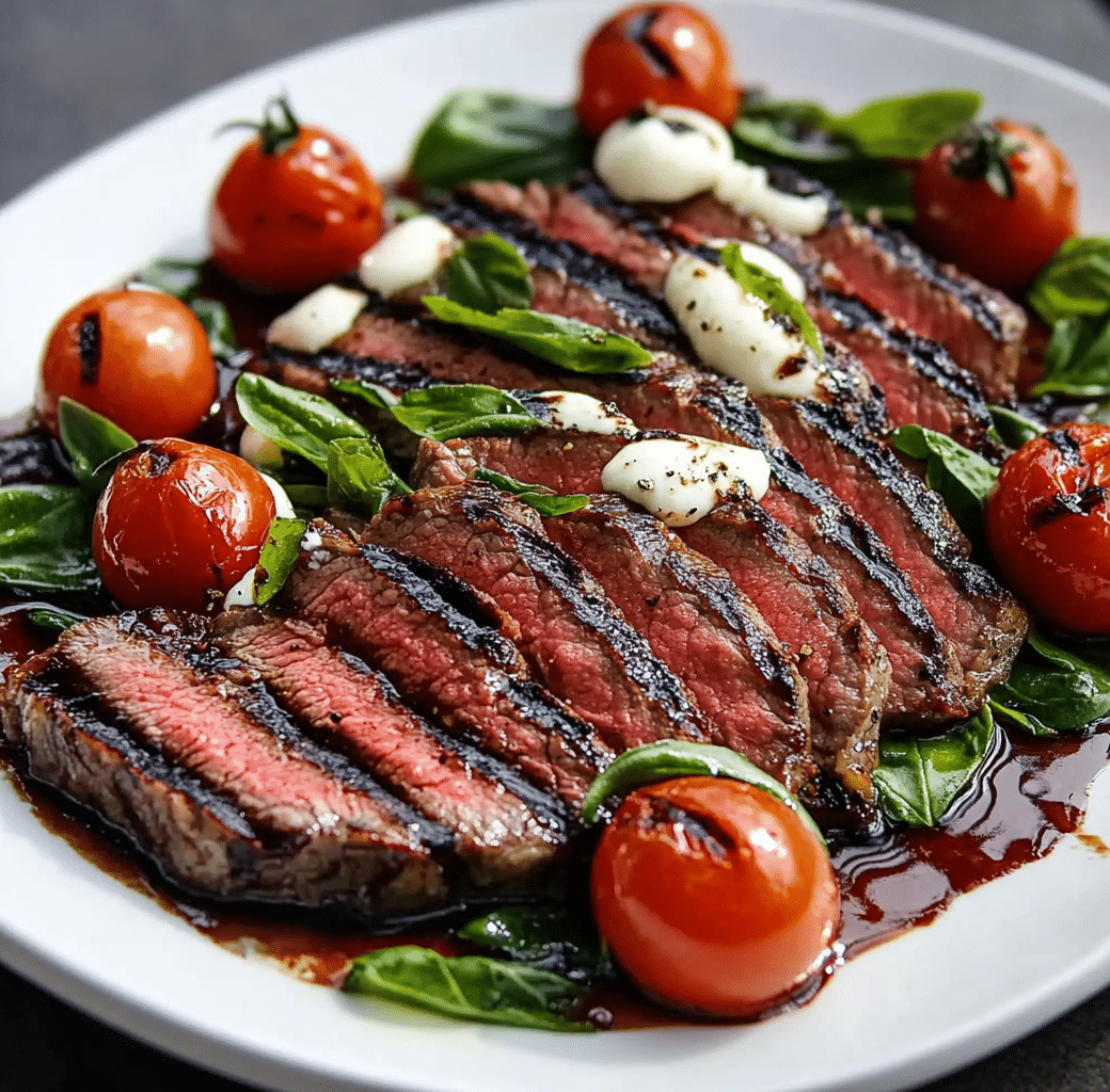 Balsamic Caprese Grilled Flank Steak Recipe 6 Cooking Process