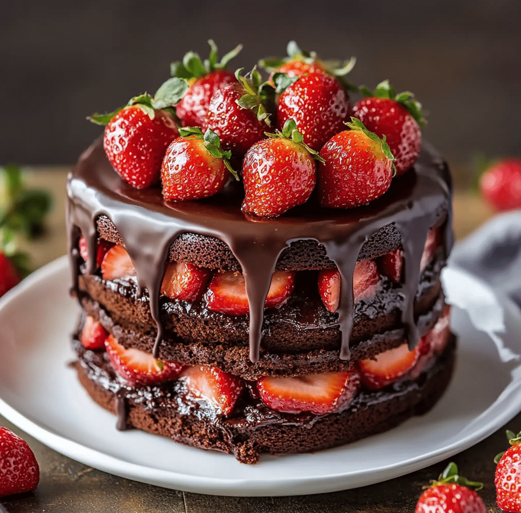 Decadent Chocolate Covered Strawberry Cake Recipe 6 Cooking Process