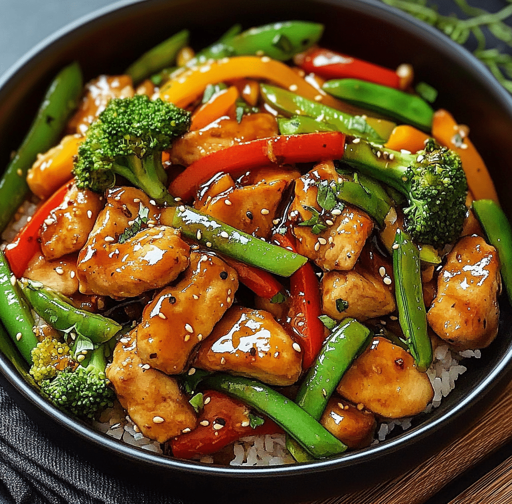 Colorful Teriyaki Chicken Stir-Fry with Rainbow Veggies 6 Cooking Process