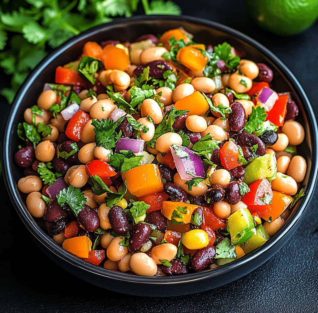 Delicious Rainbow Bean Salad Recipe 5 Recipe Introduction Image