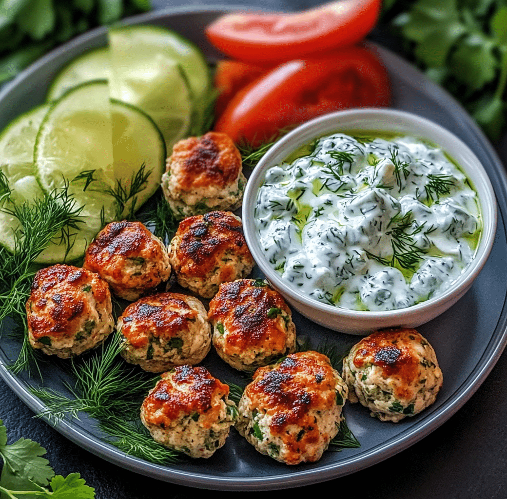 Delicious Feta-Stuffed Greek Chicken Meatballs Recipe 5 Recipe Introduction Image