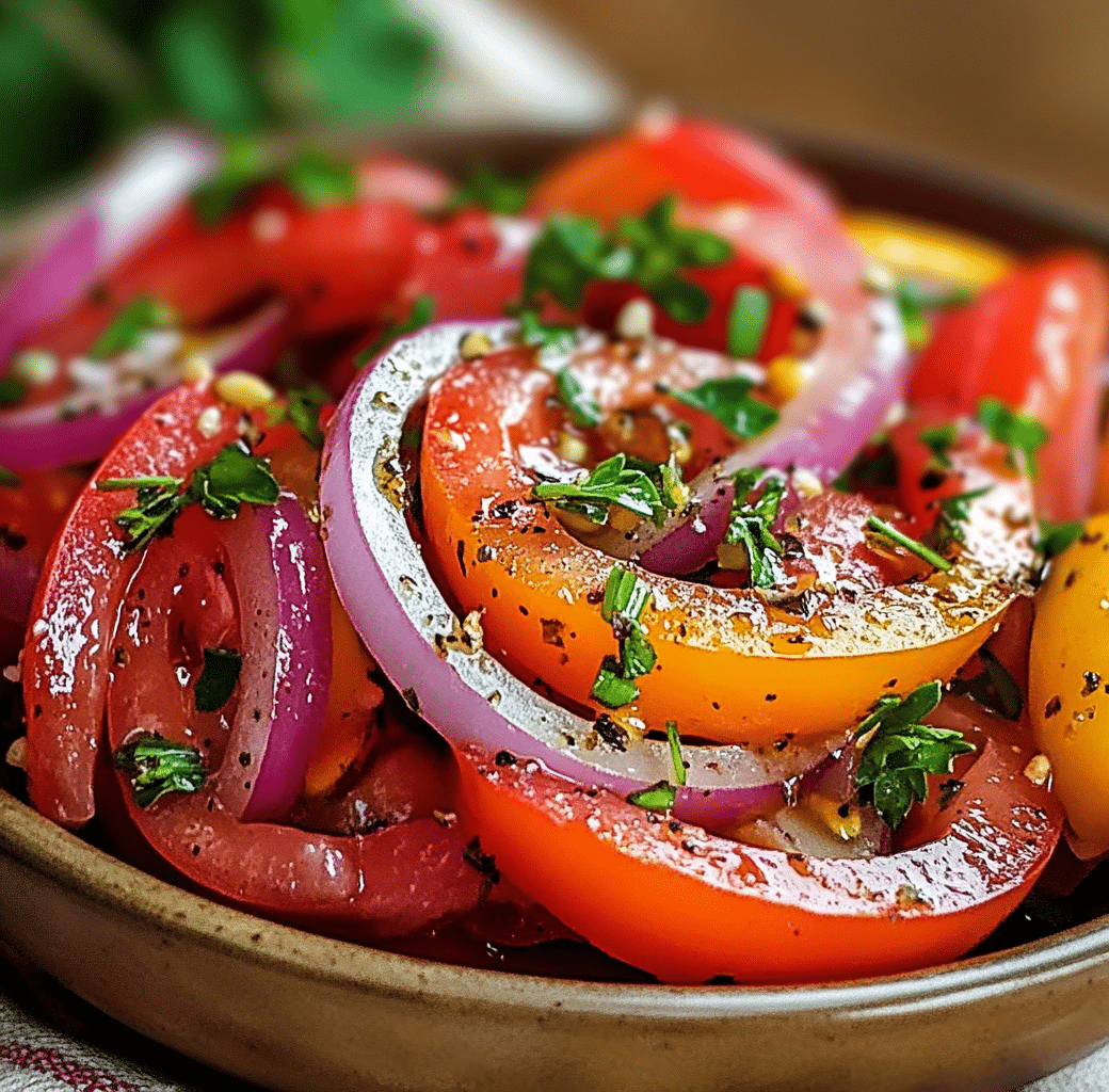 Delicious Marinated Tomato Salad Recipe for Summer 5 Recipe Introduction Image