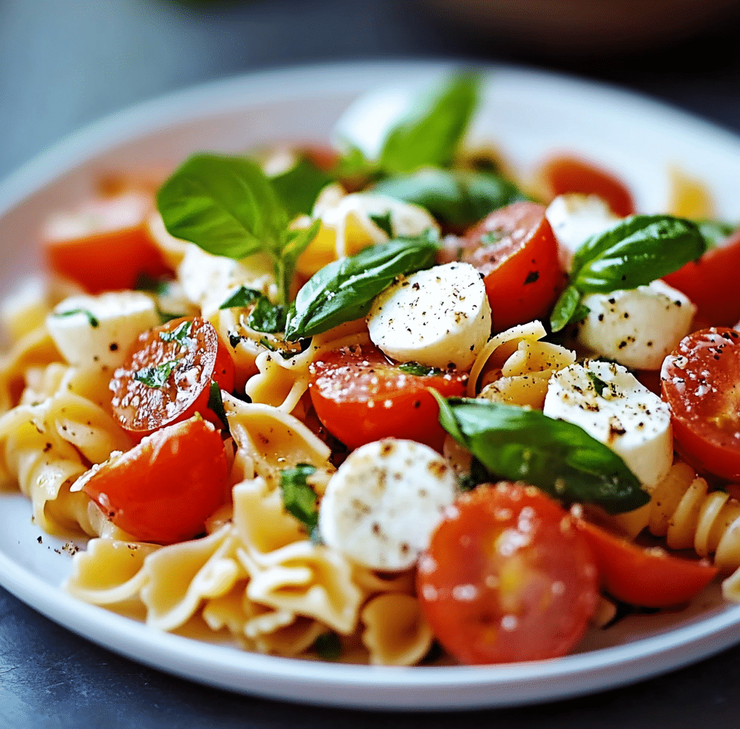 Fresh Caprese Pasta Salad with Homemade Vinaigrette 5 Recipe Introduction Image