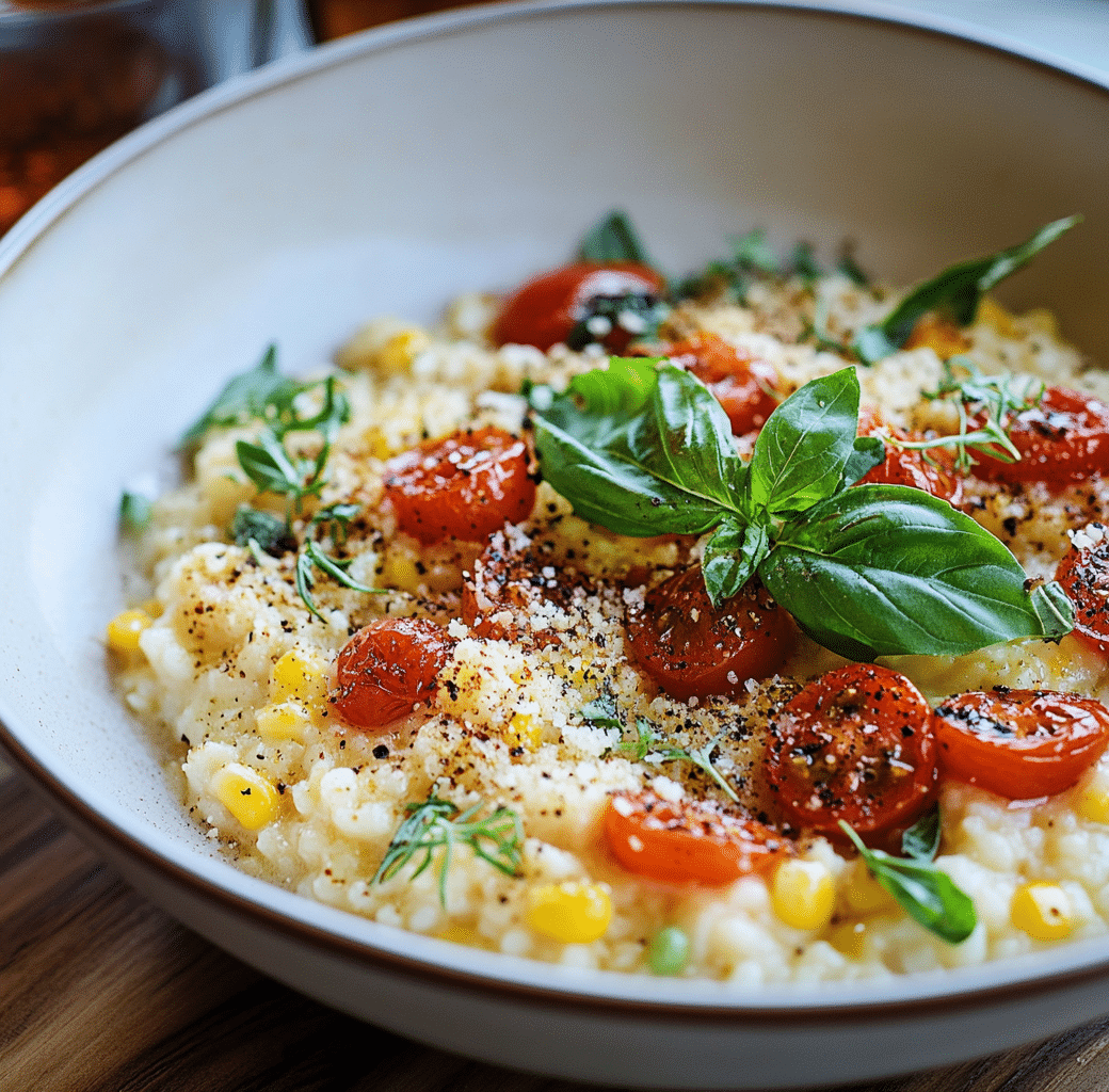 Creamy Tomato Risotto with Roasted Corn Recipe 5 Recipe Introduction Image