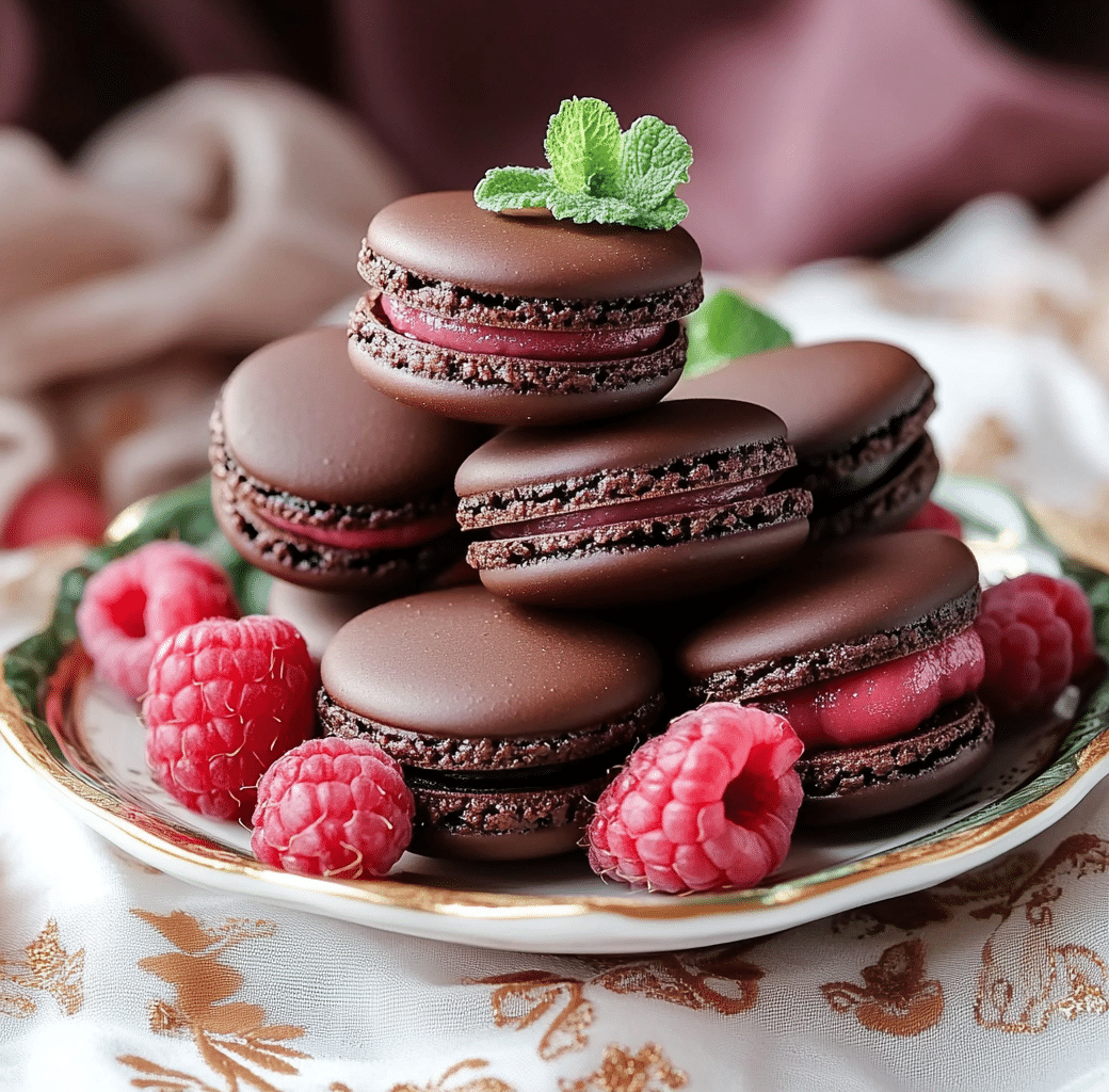 Delicious Ganache-Filled Raspberry Macarons Recipe 5 Recipe Introduction Image