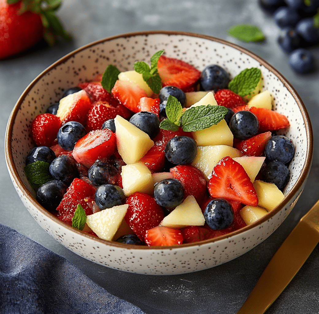 Delicious Red, White, and Blue Fruit Salad Recipe 5 Recipe Introduction Image