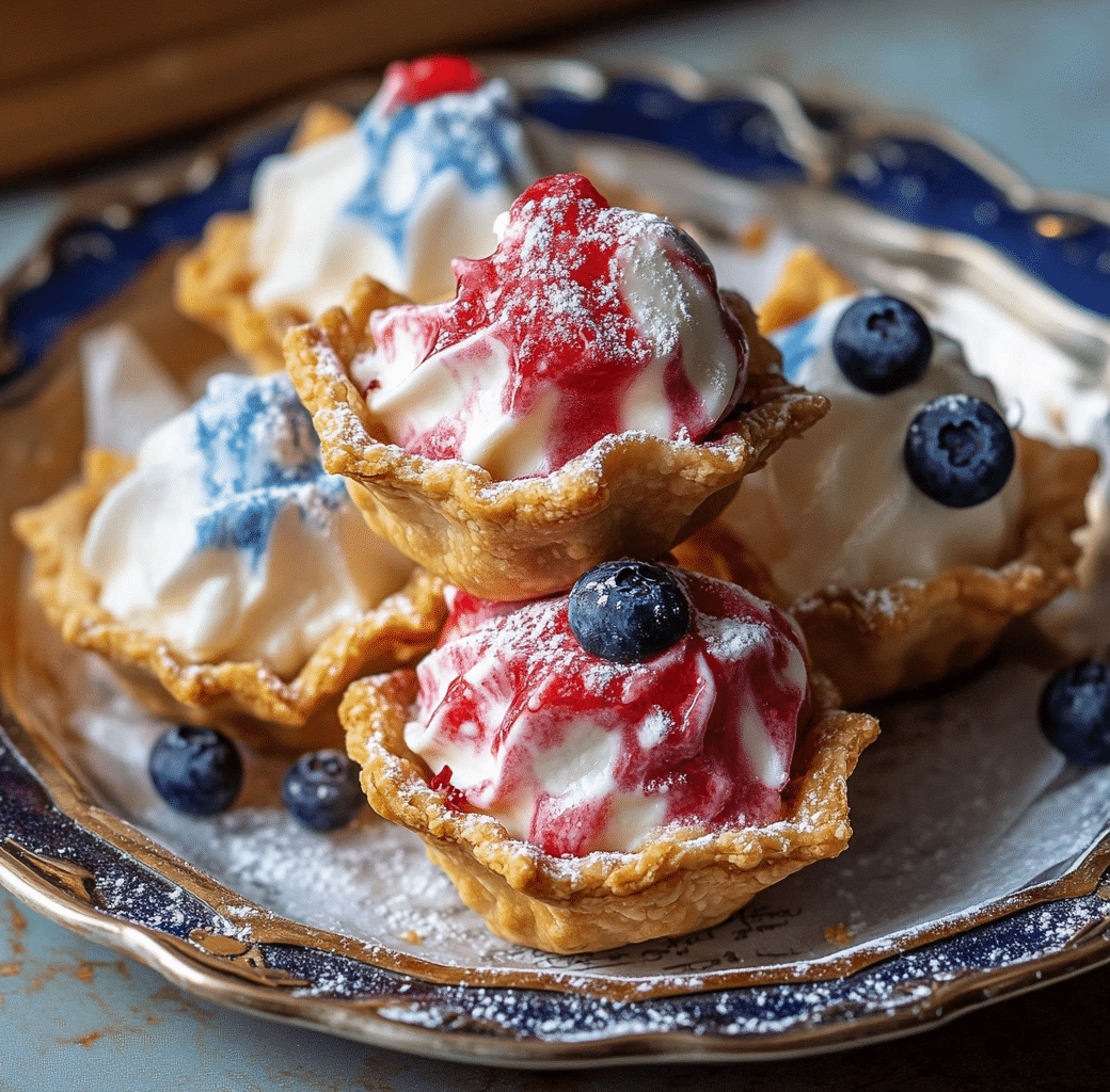 Festive Red, White, and Blue Ice Cream Hand Pies 5 Recipe Introduction Image