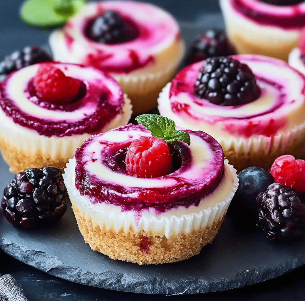 Irresistible Berry Swirl Cheesecake Bites 5 Recipe Introduction Image