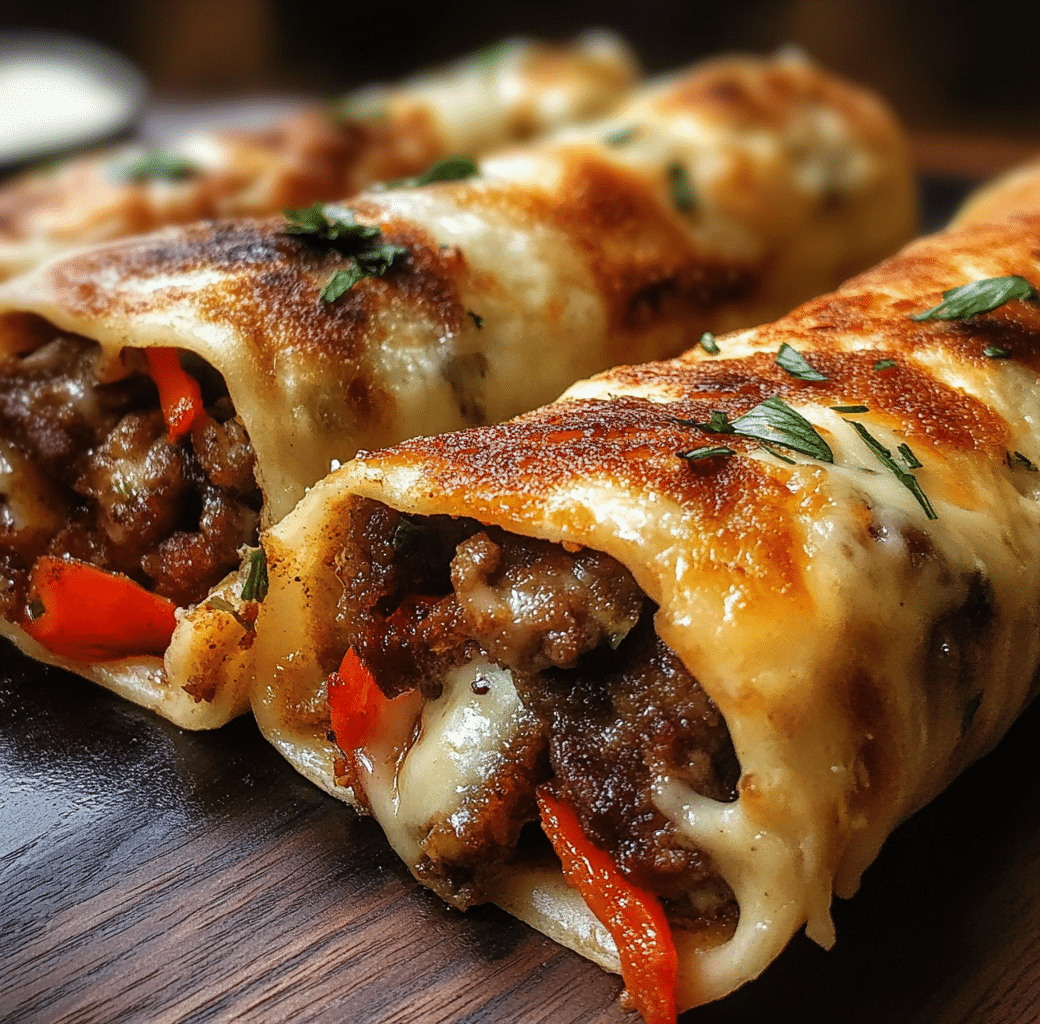Savory Philly Cheesesteak Roll-Ups Recipe 5 Recipe Introduction Image