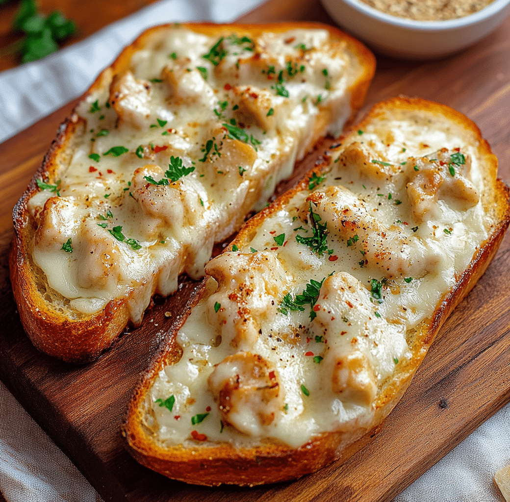 Viral Chicken Alfredo Garlic Bread Delight 5 Recipe Introduction Image