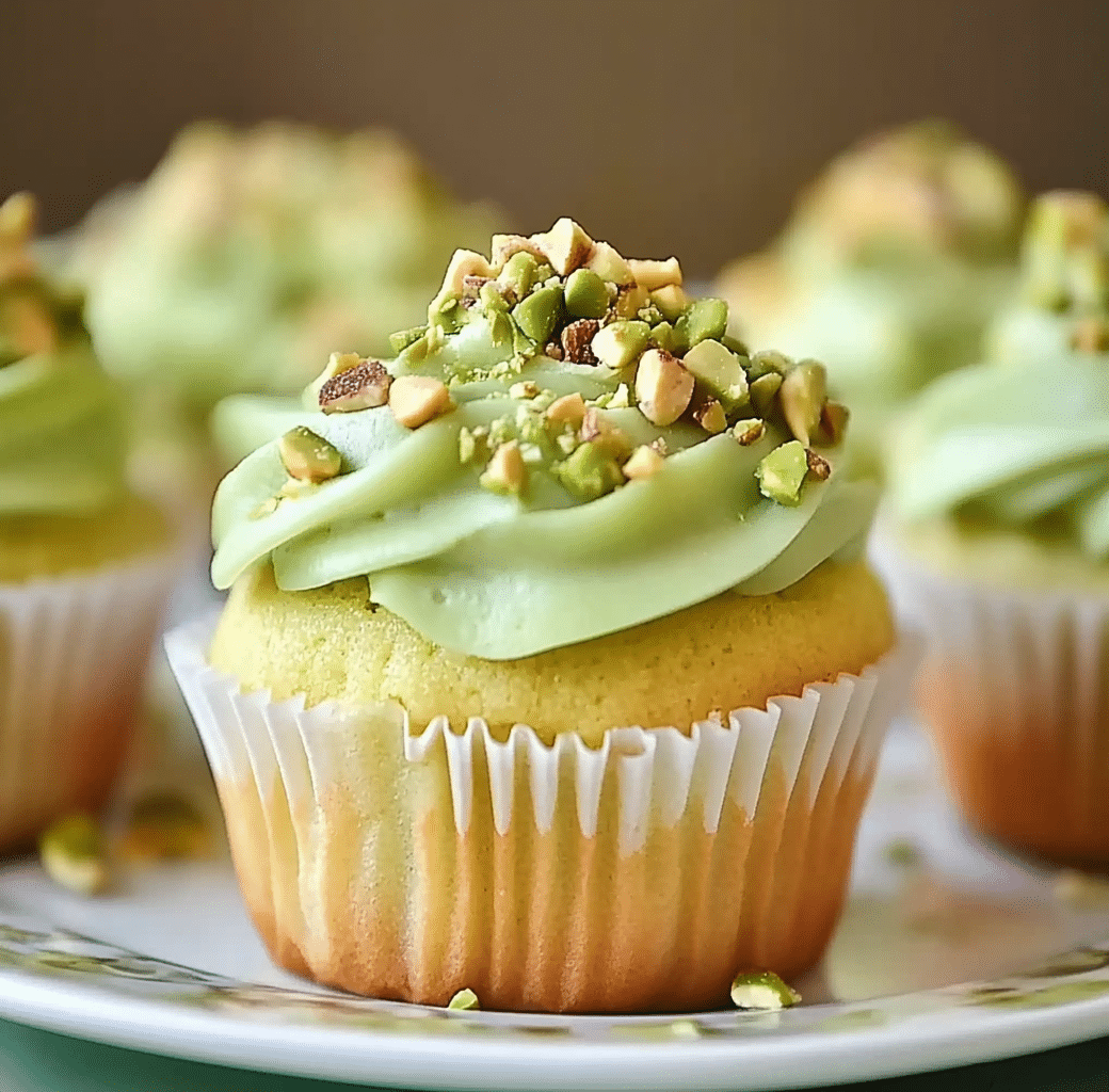 Pistachio Cupcakes with Vanilla Buttercream Bliss 5 Recipe Introduction Image