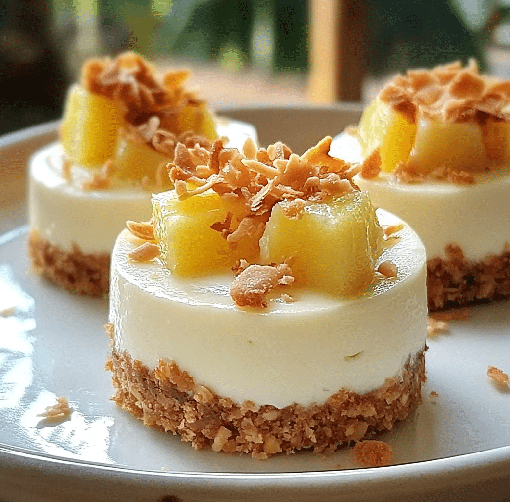 Pineapple Coconut Cheesecake Minis: A Tropical Delight 5 Recipe Introduction Image
