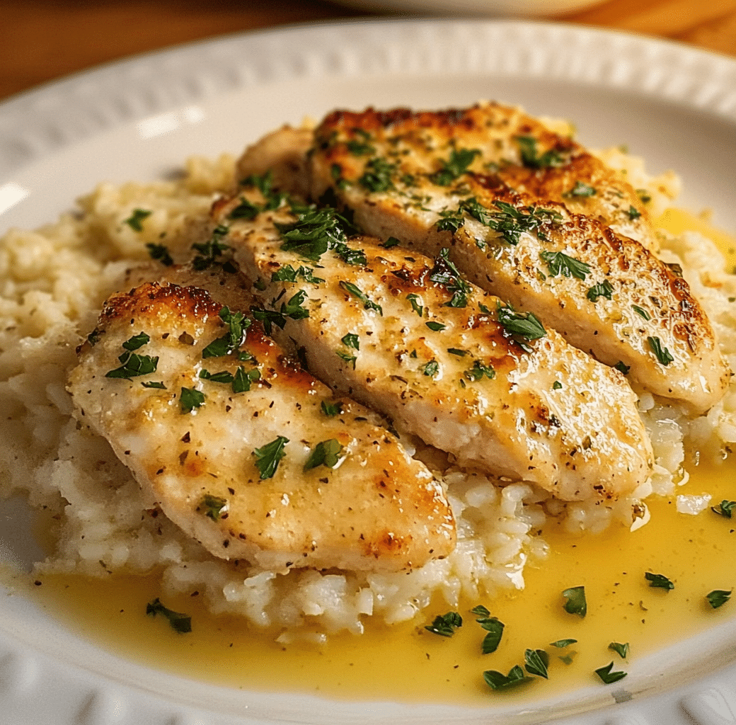 Delicious Chicken Scampi with Garlic Parmesan Rice 5 Recipe Introduction Image