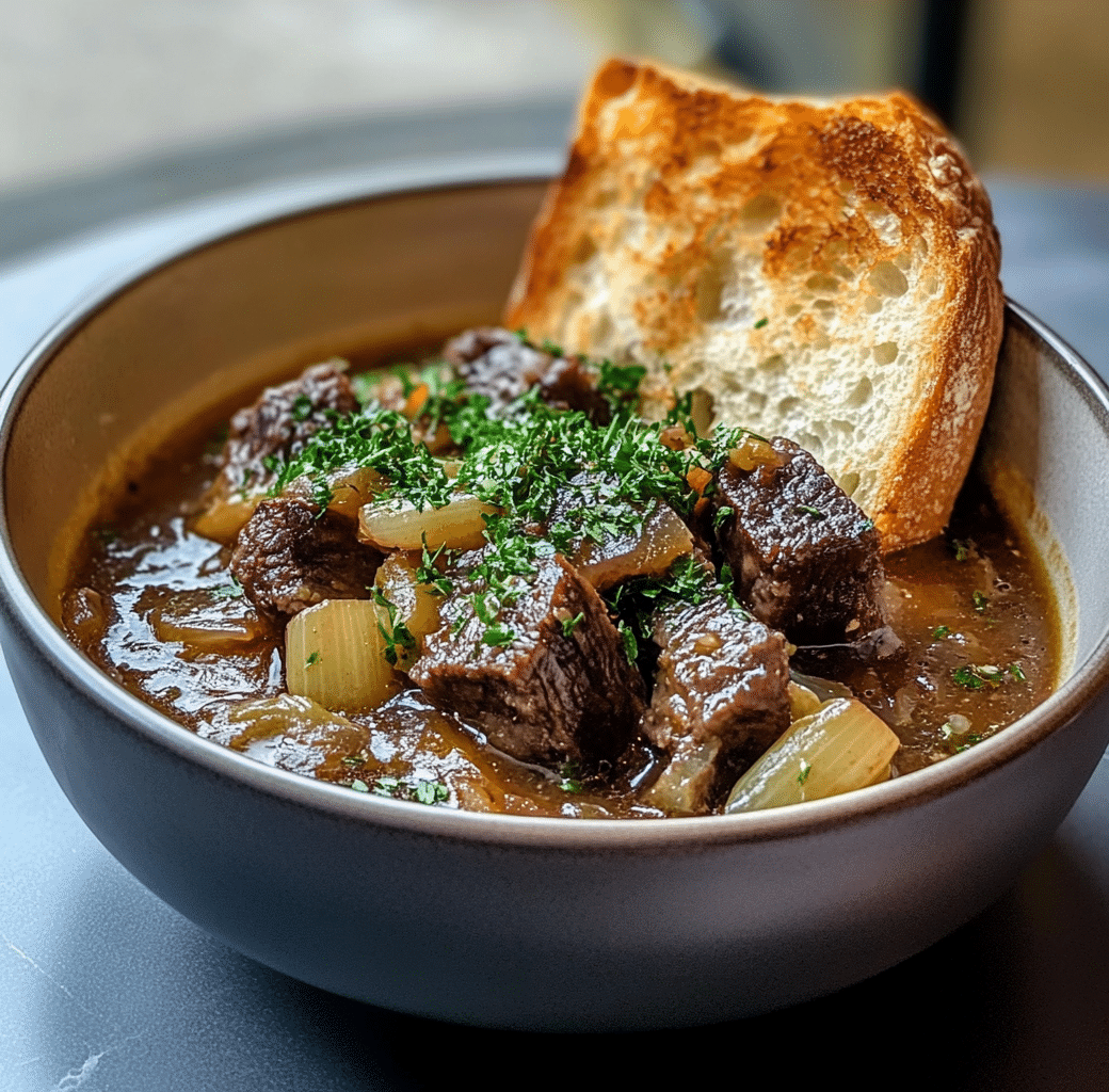 Heavenly French Onion Beef Short Rib Soup Recipe 6 Cooking Process