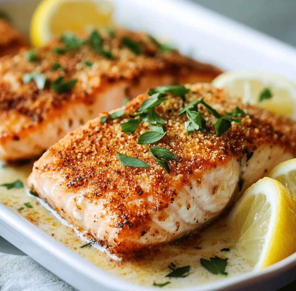 Crispy Parmesan-Crusted Salmon with Lemon Butter Sauce 6 Cooking Process