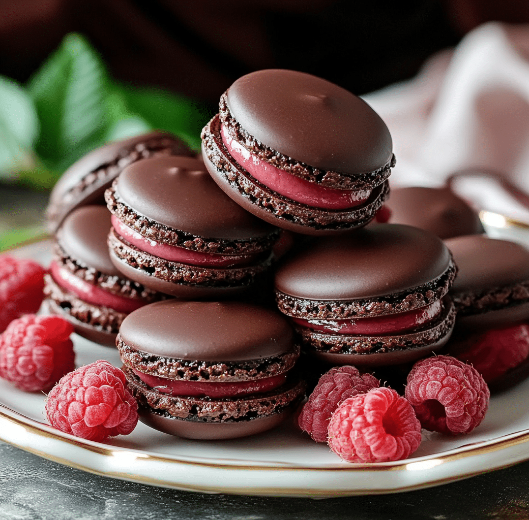 Delicious Ganache-Filled Raspberry Macarons Recipe 6 Cooking Process