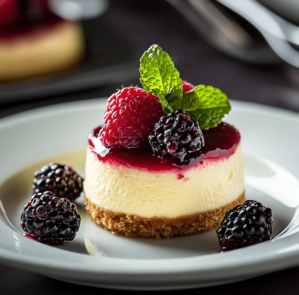 Delicious Mini Cheesecakes with Tangy Berry Compote 6 Cooking Process