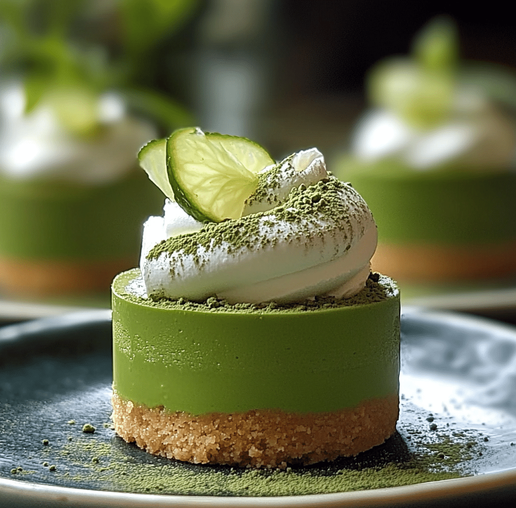 Delightful Matcha Lime Mousse Mini Cheesecakes 6 Cooking Process