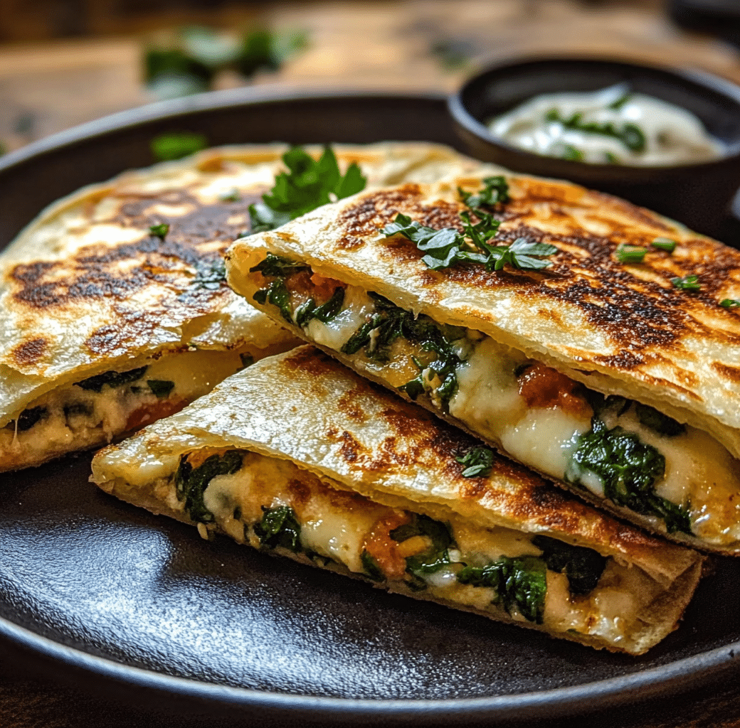 Satisfy Your Cravings with Spinach Feta Quesadillas 6 Cooking Process