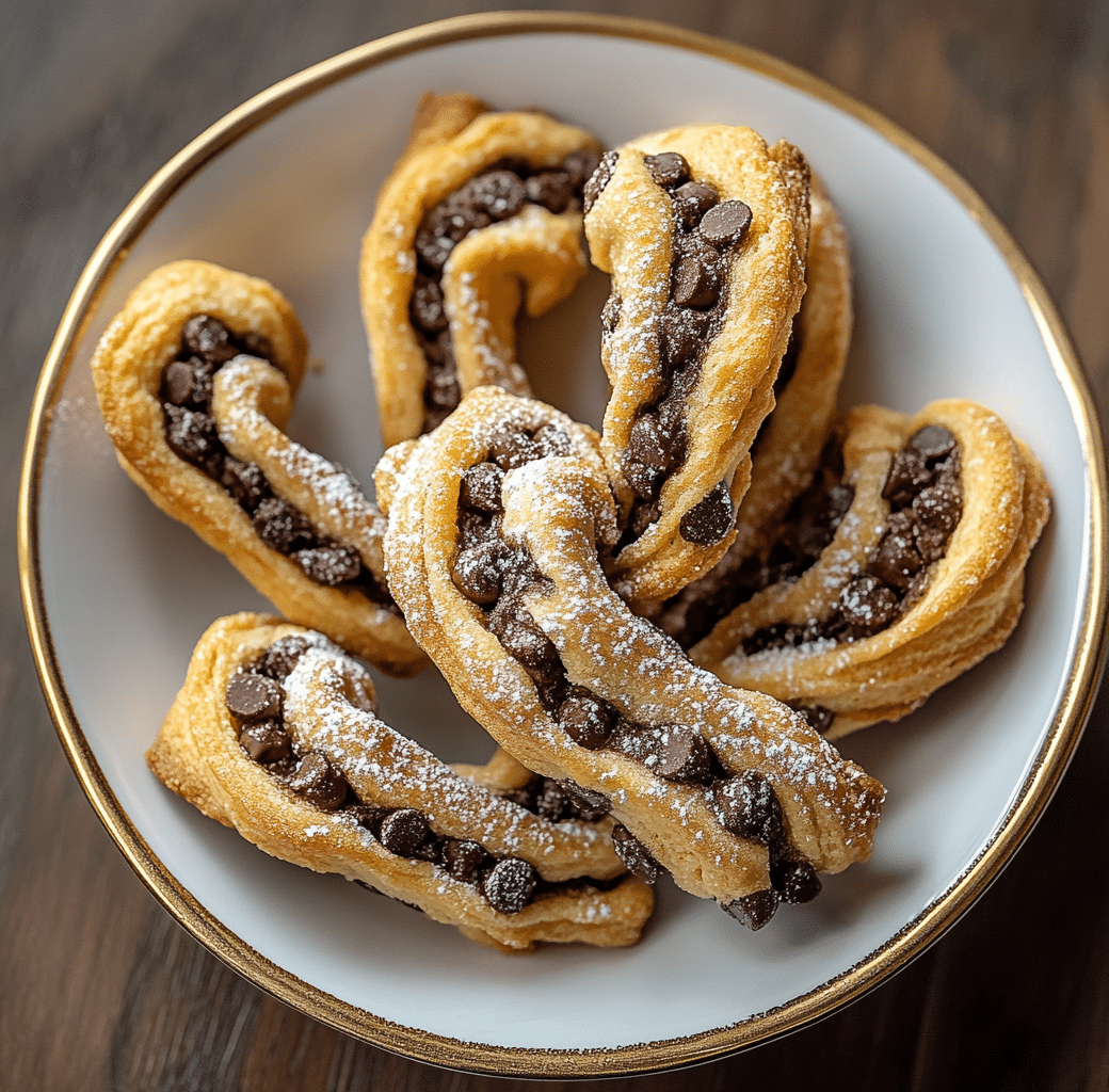 Delicious Chocolate Chip Cookie Dough Twists 6 Cooking Process