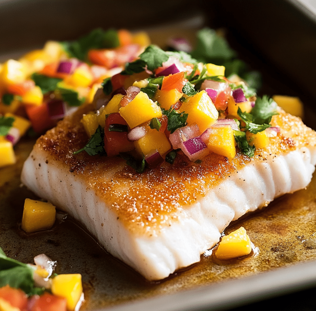 Tropical Coconut Crusted Fish with Mango Salsa Delight 6 Cooking Process