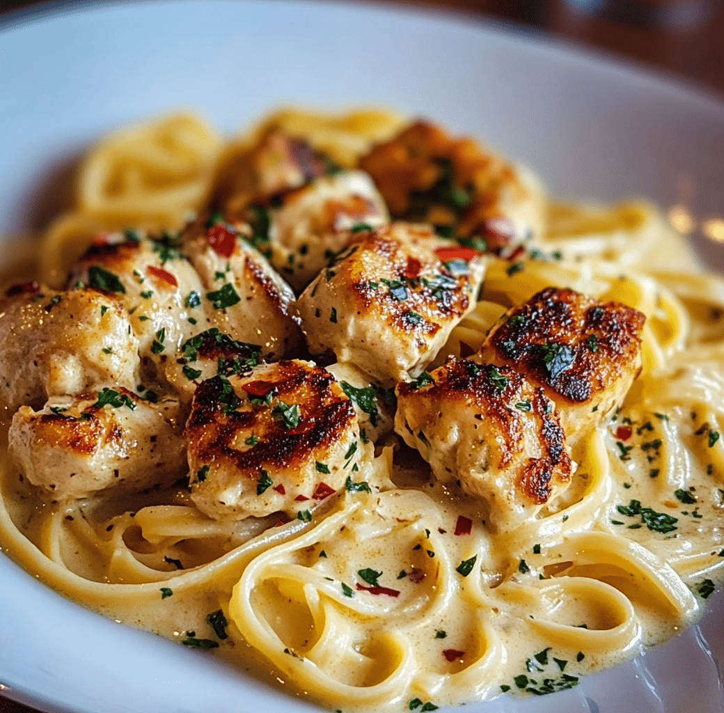 Golden Garlic Butter Chicken & Parmesan Linguine Delight 6 Cooking Process