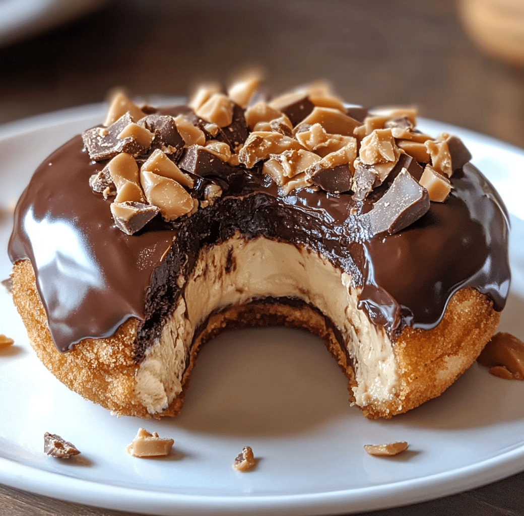 Decadent Peanut Butter Cheesecake Donut Delight 6 Peanut Butter Cheesecake Donut Cooking Process