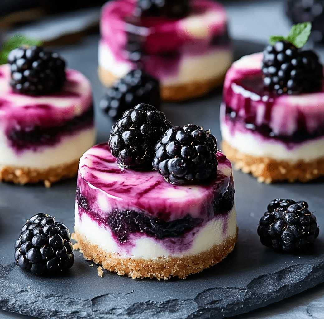 Irresistible Blackberry Mini Cheesecakes Recipe 5 Recipe Introduction Image