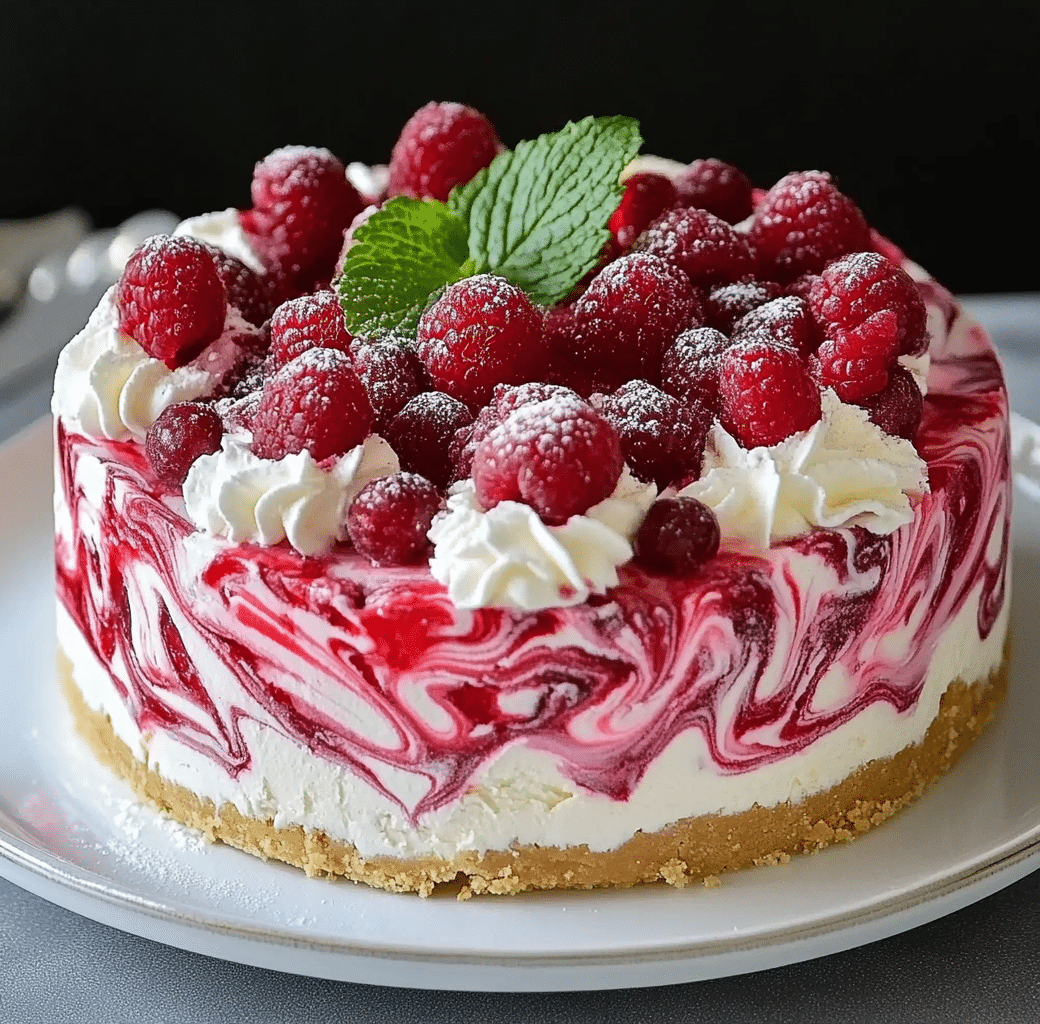 Raspberry Swirl Cheesecake Preparation Image