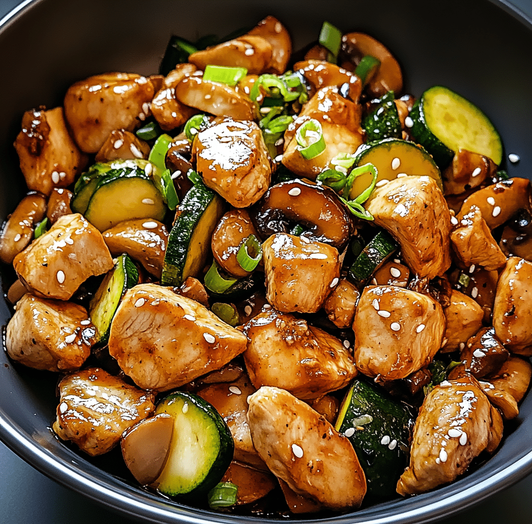 Easy Zucchini Mushroom Chicken Stir Fry Recipe 5 Recipe Introduction Image