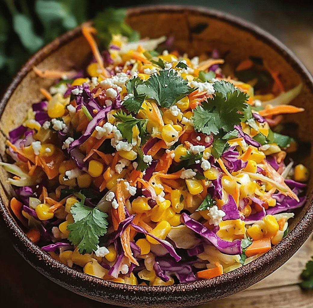 Delicious Mexican Street Corn Coleslaw Recipe 2 Recipe Introduction Image